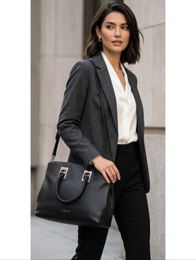London Fog Large Crossbody bag Black
